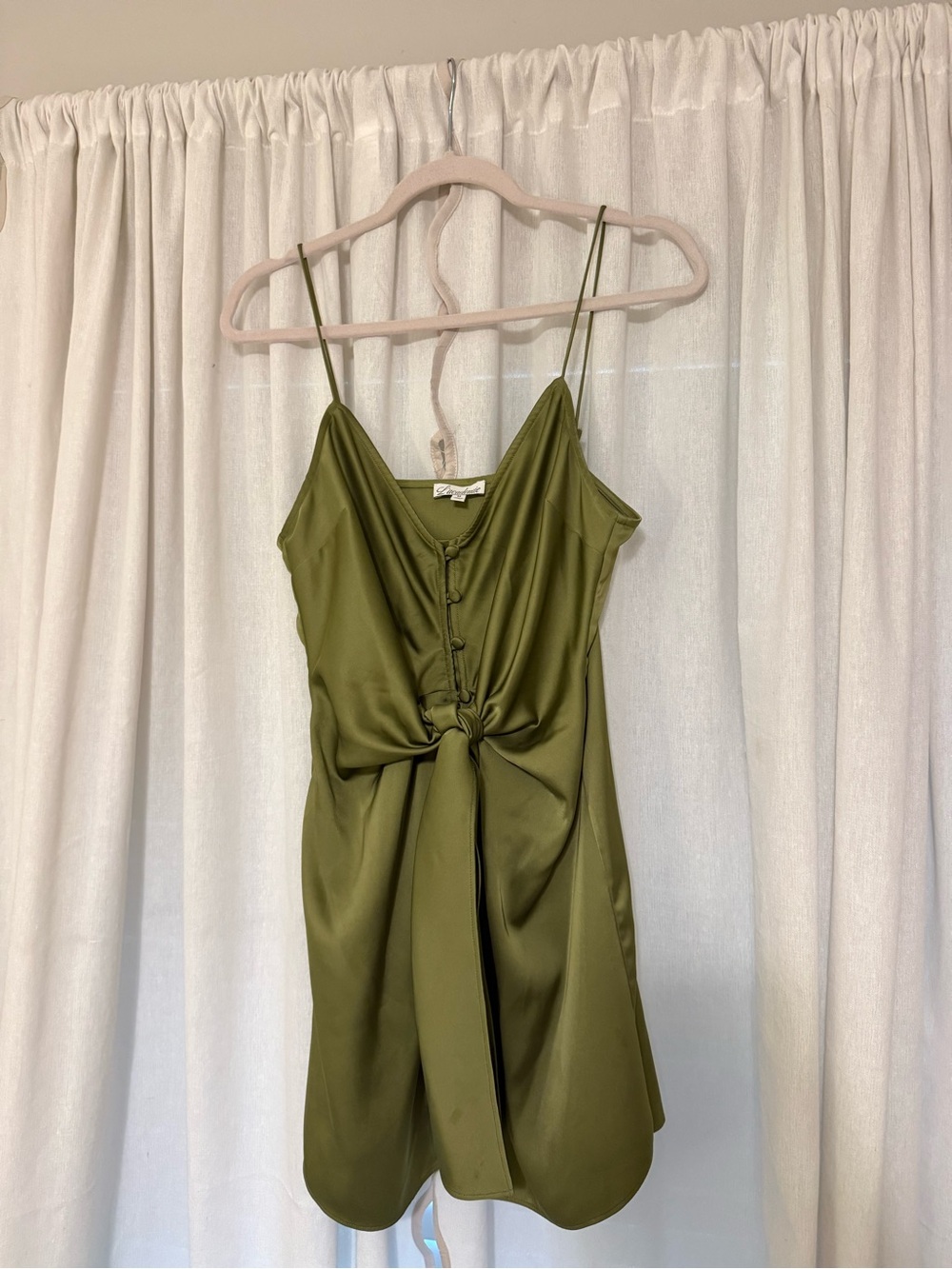 REVOLVE L’Acadmie Terina Dress in Light Olive